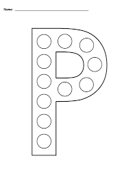 Do a dot art coloring pages. Letter P Do A Dot Printables Uppercase Lowercase Supplyme