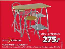 Promocja Vejstrup stół + 2 taborety w JYSK