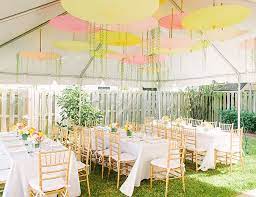 Pink And Yellow Garden Baby Shower Outdoor Baby Shower Tent Baby Shower Backyard Baby Showers