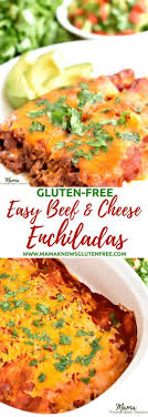 Easy Gluten Free Beef And Cheese Enchiladas Made With Homemade Taco Seasoning And Old Gluten Free Enchiladas Gluten Free Recipes For Dinner Gluten Free Tacos