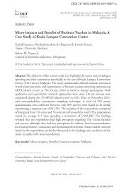274 open jobs for foreigners in kuala lumpur. Pdf Micro Impacts And Benefits Of Business Tourism In Malaysia A Case Study Of Kuala Lumpur Convention Centre