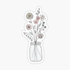 Flowers in a vase is a classic drawing subject. Flowers In Mason Jar Gifts Merchandise Redbubble