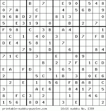 Les grilles de sudoku 16x16 sont réparties en 4 niveaux : Free Printable 16x16 Sudoku Puzzles Sudoku Printable Sudoku Sudoku Puzzles