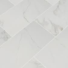 Home Decorators Collection Carrara 12 In X 24 In Polished Porcelain Floor And Wall Tile 2 Sq Ft Nhdcarr12 In 2020 Porcelain Flooring Flooring Marble Look Tile