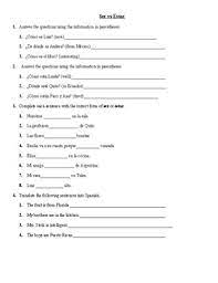 You scored %%score%% out of %%total%%. Basic Ser Vs Estar Worksheet 1 By Solamente Stolz Tpt