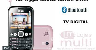 SMARTPHONE LG X350 ROSA COM TV DIGITAL