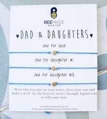 Creative Birthday Gifts For Dad From Daughter Crafts Fathers Day Gift For Father And 2 Daughter Bracelet Dad 2 Etsy In 2020 Fathers Day Crafts Father Daughter Gifts Dad Birthday Card