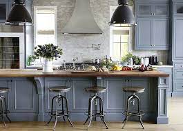 This may be best used on only some of the cabinets instead of all of them but can be a fun accent and focal point. Blue Gray Paint Colors For Kitchen Cabinets Novocom Top