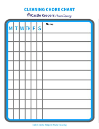 Cleaning Chore Charts For Kids Castle Keepers