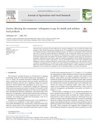 Technology has made it more complicated than ever to stay focused on your work. Pdf Factors Affecting The Consumers Willingness To Pay For Health And Wellness Food Products