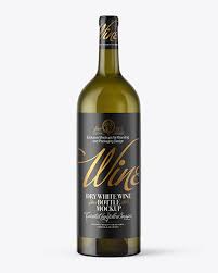 Download Green Glass White Wine Bottle Mockup Yellow Author