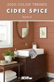 Snuggle Up To The Warm And Cozy Hue Of Behr Paint In Cider Spice From The 2020 Col Bathroom Paint Colors Behr Bathroom Paint Colors Best Bathroom Paint Colors