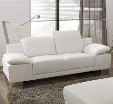 sofa 2 sitzer in weiss mit verstellbaren armlehnen jetzt bestellen unter moebel kunstleder sofa sofa weiss sofa