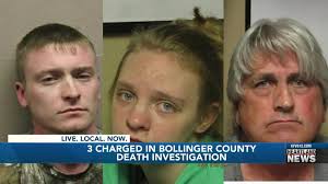 Three people charged in Bollinger County death investigation