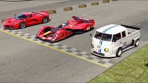 Volkswagen T1 Transporter Lm917k Vs Red Bull X1 Vs Ferrari Laferrari At Ferrari Laferrari Volkswagen Monza