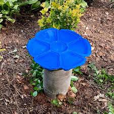 If you wish to secure the bath to the stand, spread construction adhesive on the surface of the stand, and place the bath on top. Homemade Cement Bird Bath A Detailed How To Tutorial