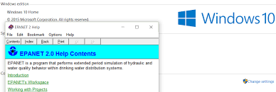 How To Open Epanet S Help File On Windows 10 Water Simulation