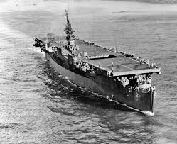 Uss Belleau Wood Cvl 24 Entering Pearl Harbor 22 Dec 1943 Aircraft Carrier Warship Naval