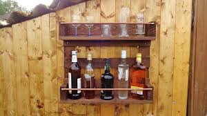 Mini Bar Mural En Bois Et Cuivre Dimension 60 X 52 X12 5 Cm Mini Bar Liquor Cabinet Home Decor