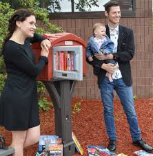 Family celebrates a child's birthday by sharing their love of reading in  Livermore Falls