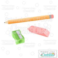 Pencil Sharpener Eraser Free Svg Files For Craft Cutting Machines