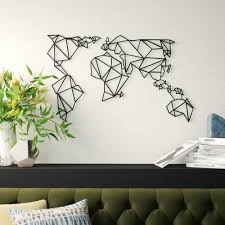 Mirror on the wall world map wall decor & wall art set mirror, mirror on the…map? Geometric Triangles Contemporary Metal Wall Art World Map Metal Wall Hanging Home Decor Hospitalitybiocleaners Other Home Decor