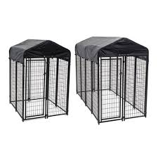 Metal fences are a good choice for many reasons. Lucky Dog Uptown Covered Dog Kennel With Lucky Dog Wire Dog Fence Pet Kennel Target