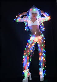Women S Led Light Up Sheer Jacket And Pants Set Bmessentials
