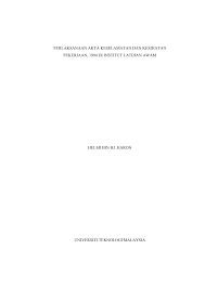 Perbezaan antara akta 'osha 1994' dengan akta 'kilang & jentera. Http Eprints Utm My Id Eprint 11455 1 Helmiharonmfsksm2008 Pdf