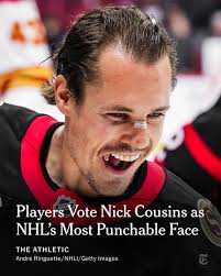 From The Athletic: Love it or hate it, fighting is part of the game in  hockey. So who has the most punchable face in the NHL? We asked the  players. https://nyti.ms/3XGIYKL