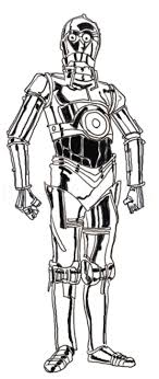 R2 d2 and c 3po colo. How To Draw C3po Step By Step Drawing Guide By Fineart Dragoart Com