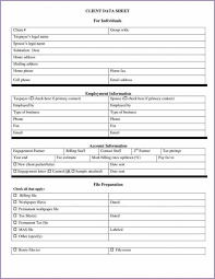 Legal client intake form template word. Client Information Sheet Templates Business Template Business Format