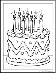 Dragon with cake coloring pages. 28 Birthday Cake Coloring Pages Customizable Ad Free Pdf Printables