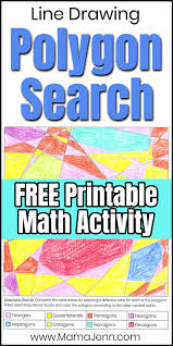 Isn't it possible to create a colored polygon without using the polygon tool? Polygon Search Printable Math Art Activities Mama Jenn