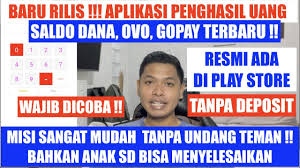 Cara dapat uang dengan menggunakan aplikasi ini pun sangatlah mudah. Baru Rilis Aplikasi Penghasil Saldo Dana Ovo Gopay Tanpa Undang Teman Resmi Di Play Store Read The Audio