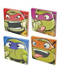 Download funny ninja stock vectors. Teenage Mutant Ninja Turtles Funny Faces Wall Art Set Of Four Best Price And Reviews Zulily