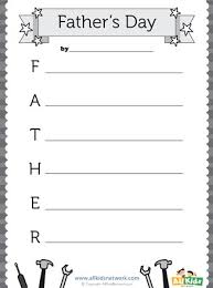 That word is reflective of the topic or theme of the poem. Father S Day Acrostic All Kids Network