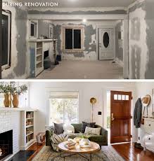 The last update to the family room was a new wood stove. Sara S Living Room Dining Room Reveal Emily Henderson