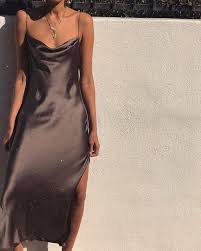 90s Formail Slip Dress Outfits Boho Silk Diy Wedding Long Layering Satin Velvet Prom Chellysun Women Print Cami Dress Dres Brown Slip Dress Fashion Slip Dress