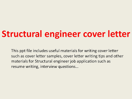 Structural Engineer Cover Letter