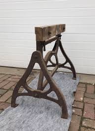 Vintage Cast Iron Table Legs Base Steam Punk Industrial Style Legs Early Forged Antiques Wrought Iron Patio Table Iron Table Legs Cast Iron Patio Furniture