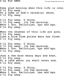 Johnny Cash Song I Ll Fly Away Lyrics