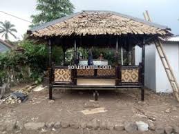 Saung bahan bambu merupakan bangunan model rumah bambu terbuka dan. 25 Model Saung Bambu Dan Harganya Solusiruma Com