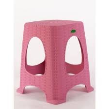 Hasirli Plastik Tabure Pembe Tabure Pembe Sandalye