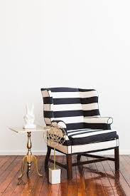 Black And White Striped Accent Chair Large Upholstered Black And White Striped By Jessicaallyndesigns Striped Chair Home Comfy Accent Chairs