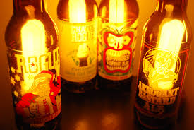 None of the bottles hanging on the lamp are cut in any way shape or form. Beer Bottle Lamps 7 Steps With Pictures Instructables