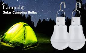 Lampelc Solar Light Bulbs Powered Solar Shed Camping Light Lamps For Outdoor Indoor Home Chicken Coop And Tent 2 Packs Amazon Com