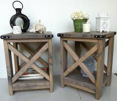 Rustic Side Table 22 Designs Photos On Rustic Side Table Rustic Side Table Rustic End Tables Farmhouse End Tables