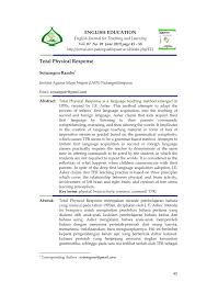 Pengenalan tsh taman sinar harapan. Pdf Total Physical Response