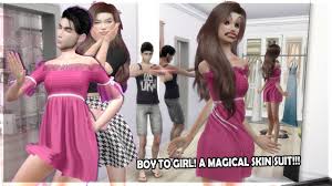 Boy Transform Into A Girl | Wearing A Skin Suit👩‍💼 | Boy To Girl |  Sims4Stories - YouTube